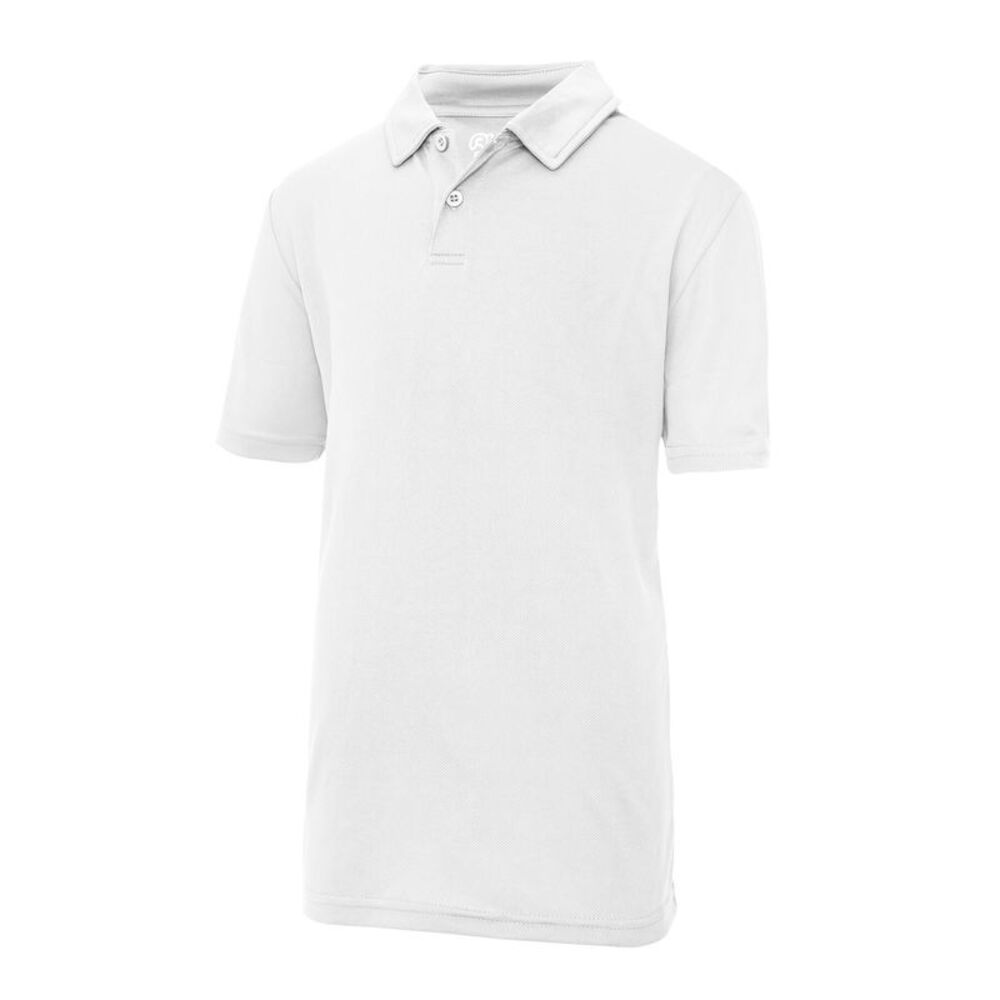 Just Cool Kids Big Boys Sports Polo Plain Shirt (Pack of 2) / Arctic White